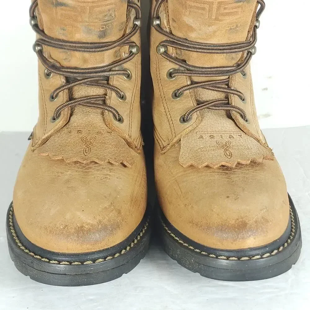 Ariat Women's ATS 31022 US 7B Brown Leather BroWestern Roper Kiltie Ankle Boots
